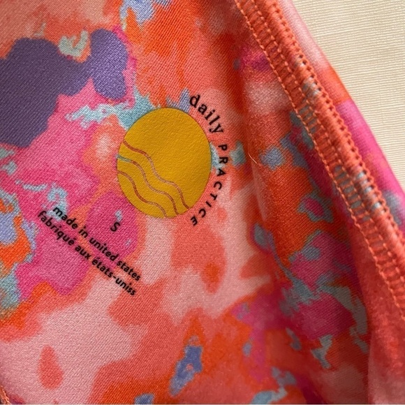 Daily Practice Anthropologie Liana High Rise Printed Leggings Pink Size small - Picture 9 of 11